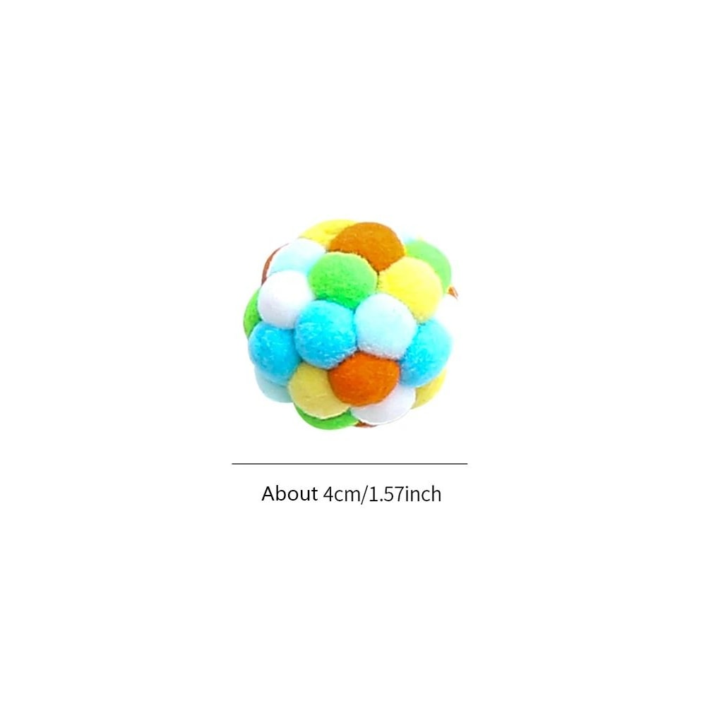 Colorful Handmade Elastic Bell Ball Cat Toy 14