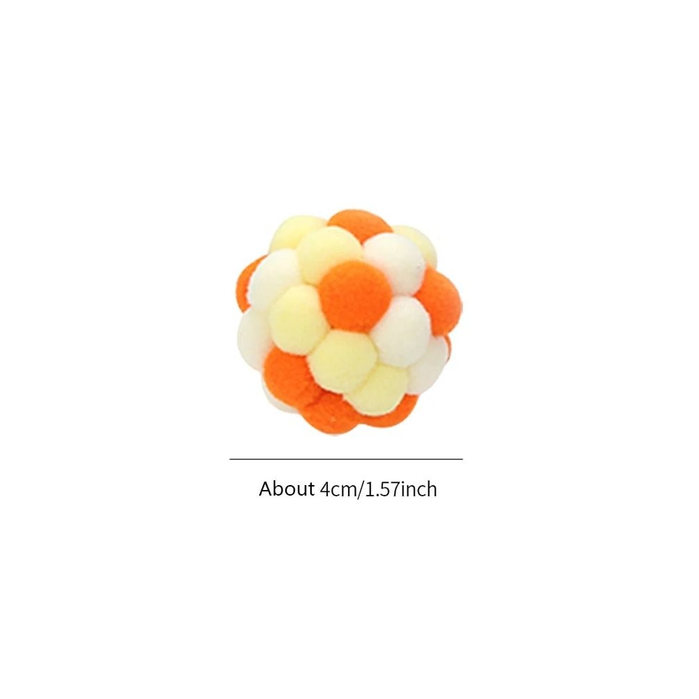 Colorful Handmade Elastic Bell Ball Cat Toy 8