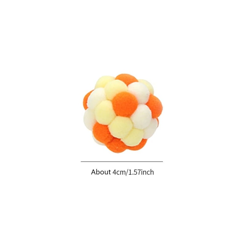 Colorful Handmade Elastic Bell Ball Cat Toy 8