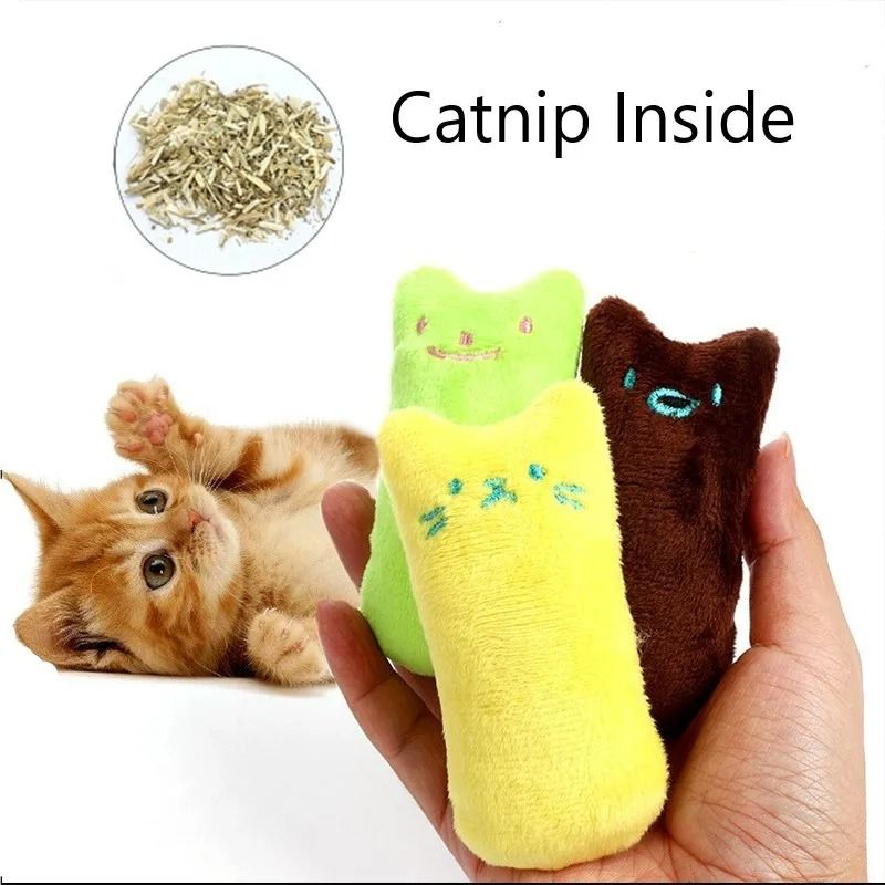 Interactive Plush Catnip Thumb Toy For Chewing Teeth Grinding 1