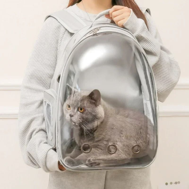 Space Capsule Transparent Breathable Pet Backpack 0