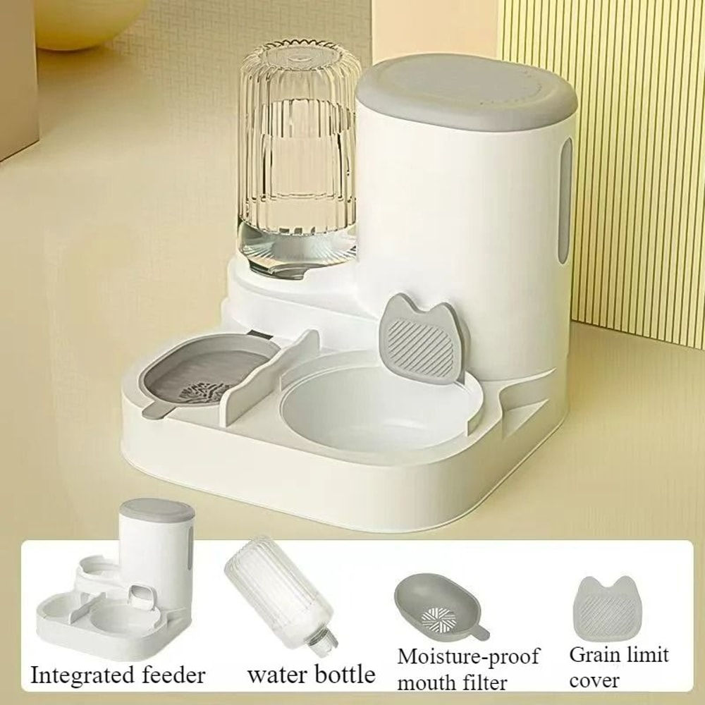 Integrated 2in1 Automatic Water Dispenser And Food Bowl Station 7