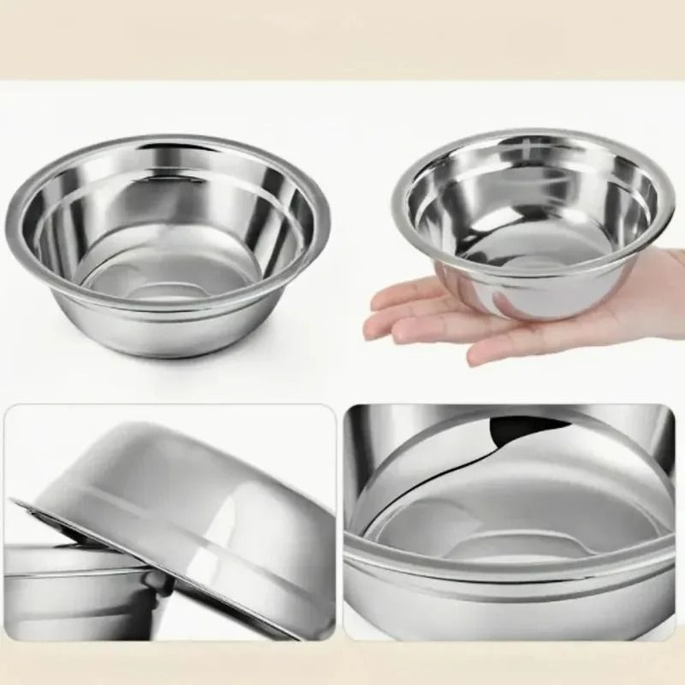 Stainless Steel AntiSlip Pet Bowls Set For Cage Use 0