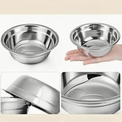 stainless steel anti-slip pet bowls set for cage use