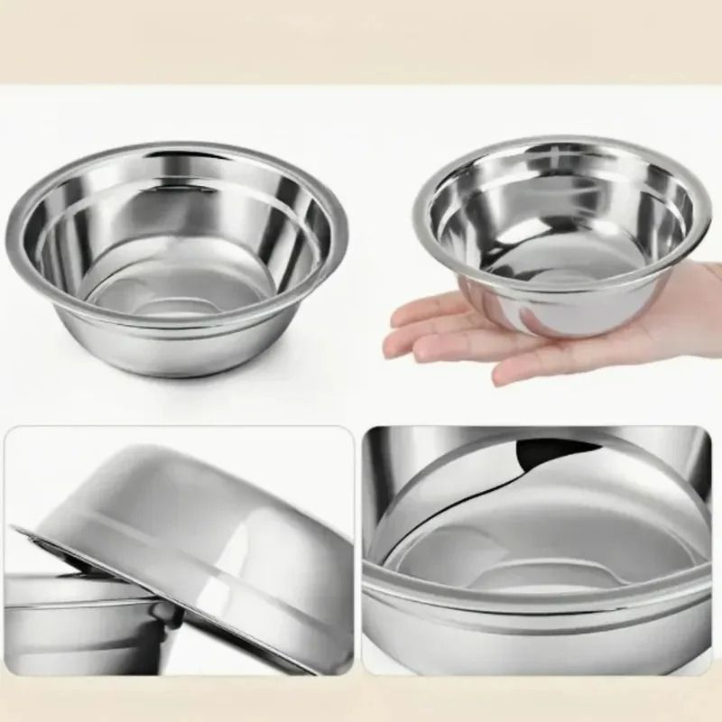Stainless Steel AntiSlip Pet Bowls Set For Cage Use 0