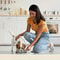 Stainless Steel AntiSlip Pet Bowls Set For Cage Use 2