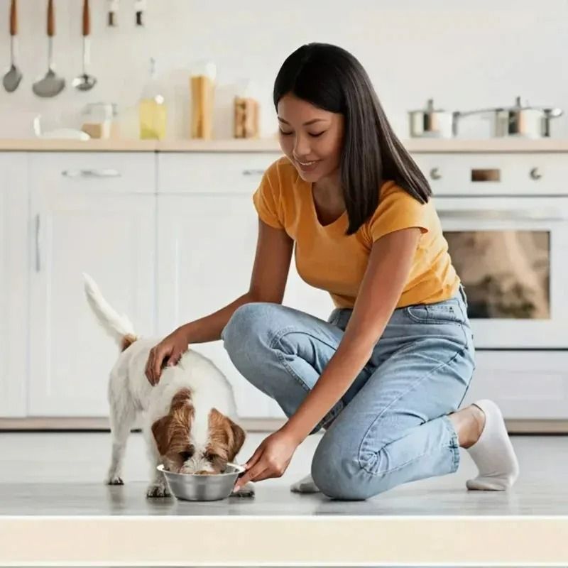 Stainless Steel AntiSlip Pet Bowls Set For Cage Use 2