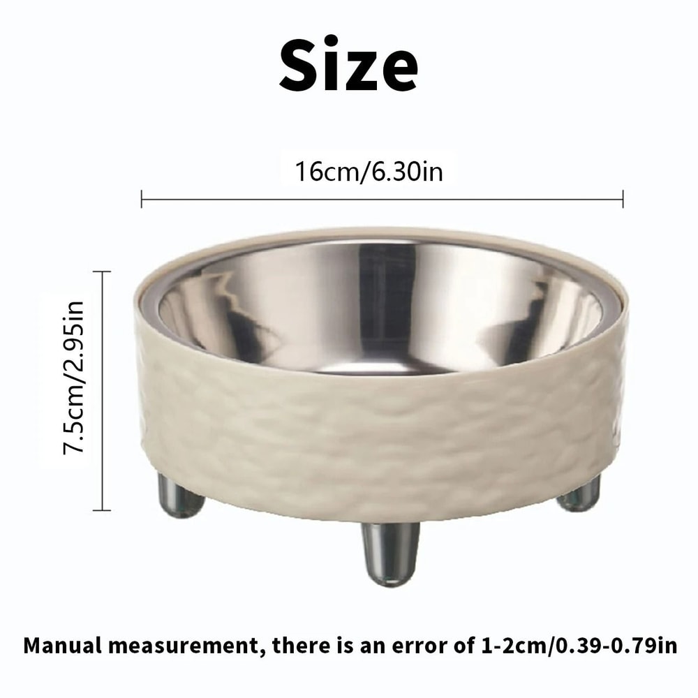 Water Ripple Elevated Stainless Steel Pet Bowl 5