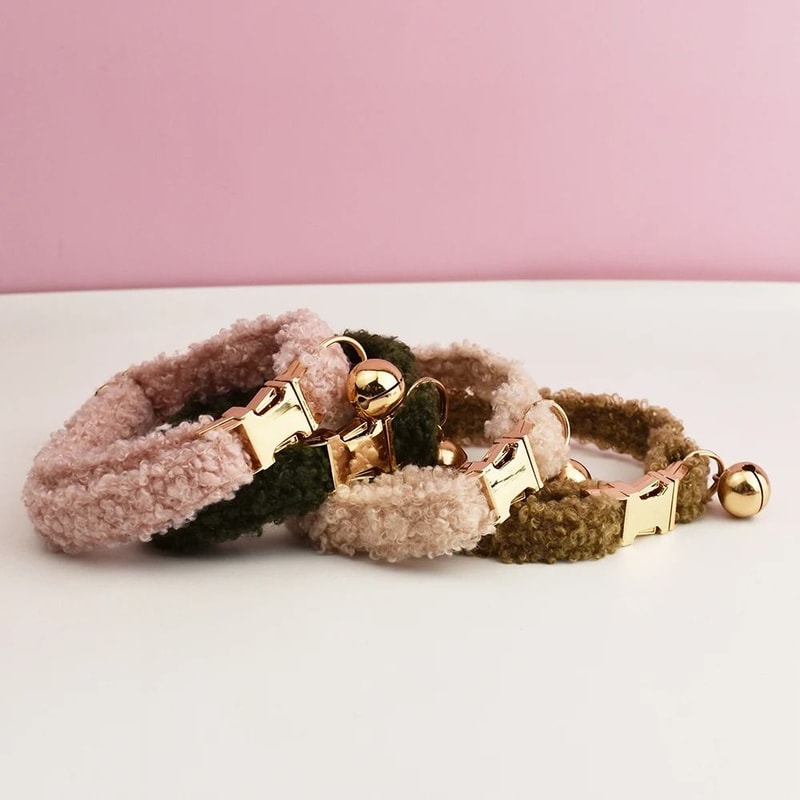 Personalized Teddy Cat Collar With Engraved Nameplate And Bow Tie 4