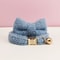 Personalized Teddy Cat Collar With Engraved Nameplate And Bow Tie 17
