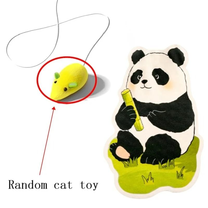 WallMounted SelfAdhesive Felt Cat Scratch Mat With Surprise Hanging Toy 11