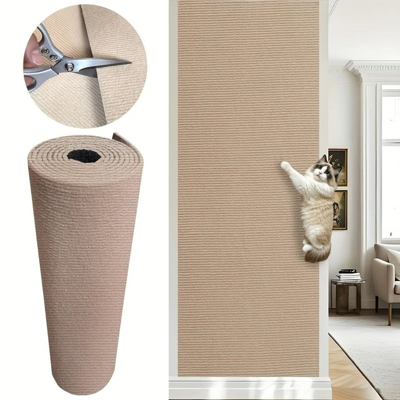 Trimmable SelfAdhesive Cat Scratching Carpet 0