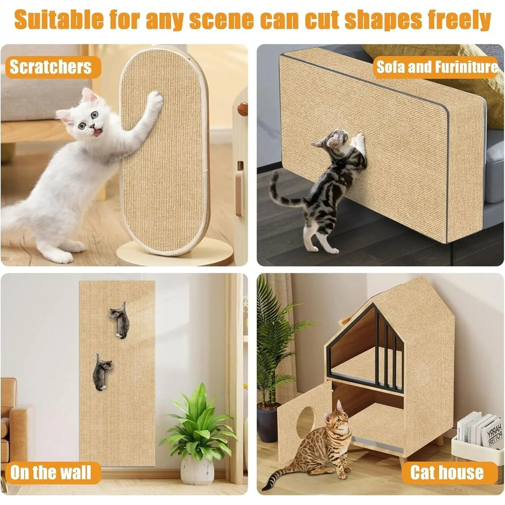 Trimmable SelfAdhesive Cat Scratching Carpet 4