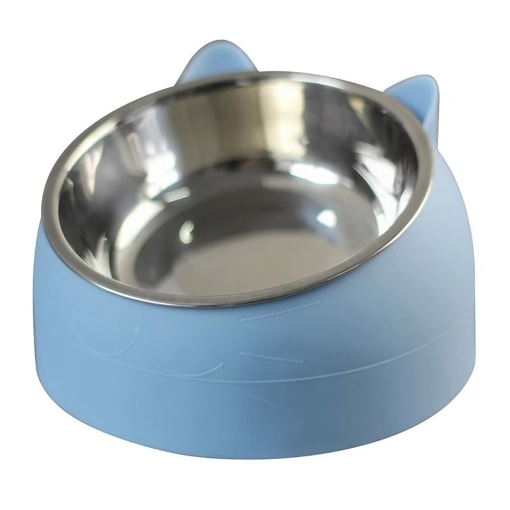15Degree Tilted Stainless Steel Cat Bowl 1