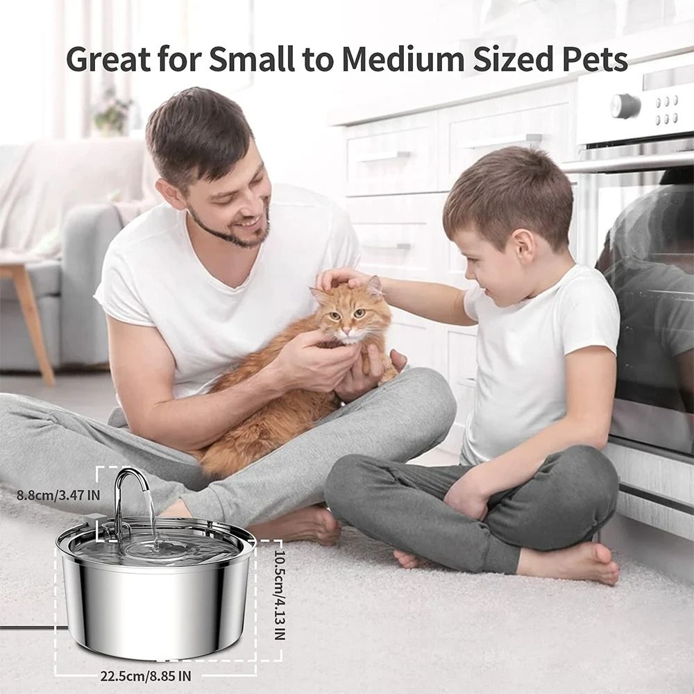 Stainless Steel Automatic Mute Pet Fountain 4