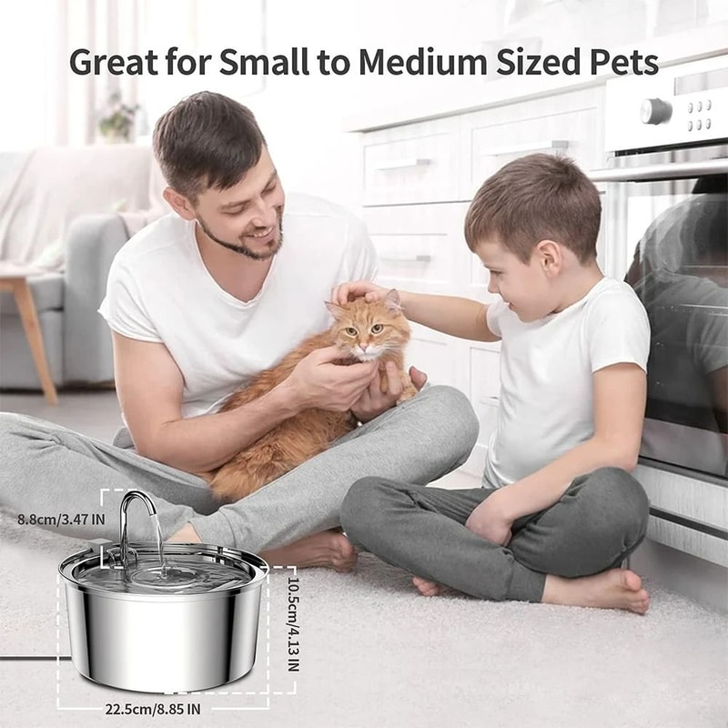 Stainless Steel Automatic Mute Pet Fountain 4