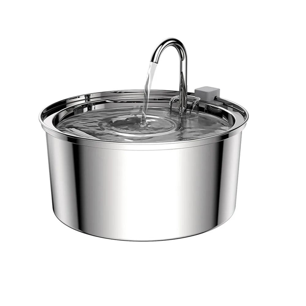 Stainless Steel Automatic Mute Pet Fountain 7