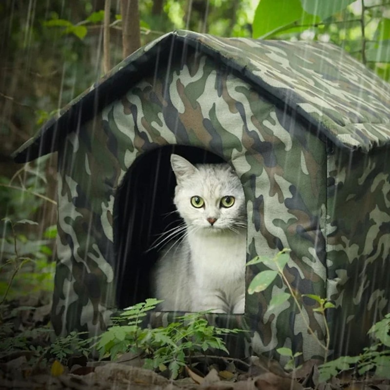 Waterproof Outdoor Cat House Pet Shelter 11