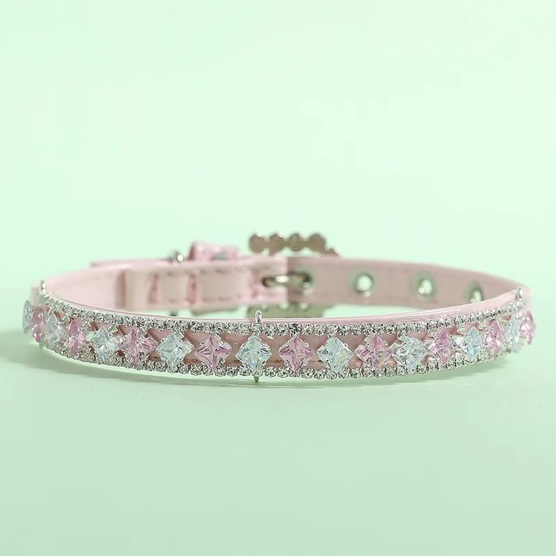 Elegant Rhinestone Pearl Pet Collar Necklace 10