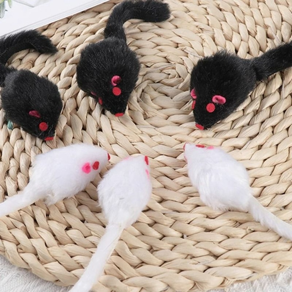 Interactive Plush Rattle Mouse Cat Toy 0