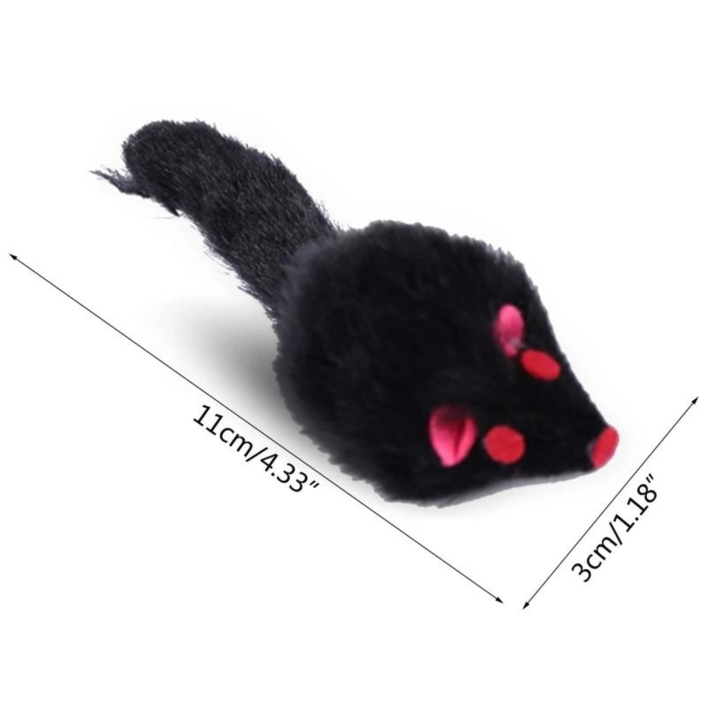 Interactive Plush Rattle Mouse Cat Toy 3