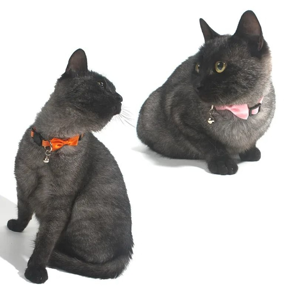 Adjustable Bow Bell Cat Collar Necklace 3