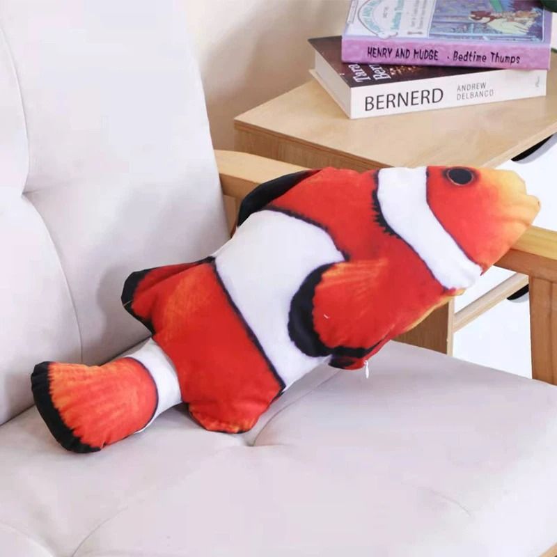 Plush Catnip Simulated Fish Throw Pillow Toy 14