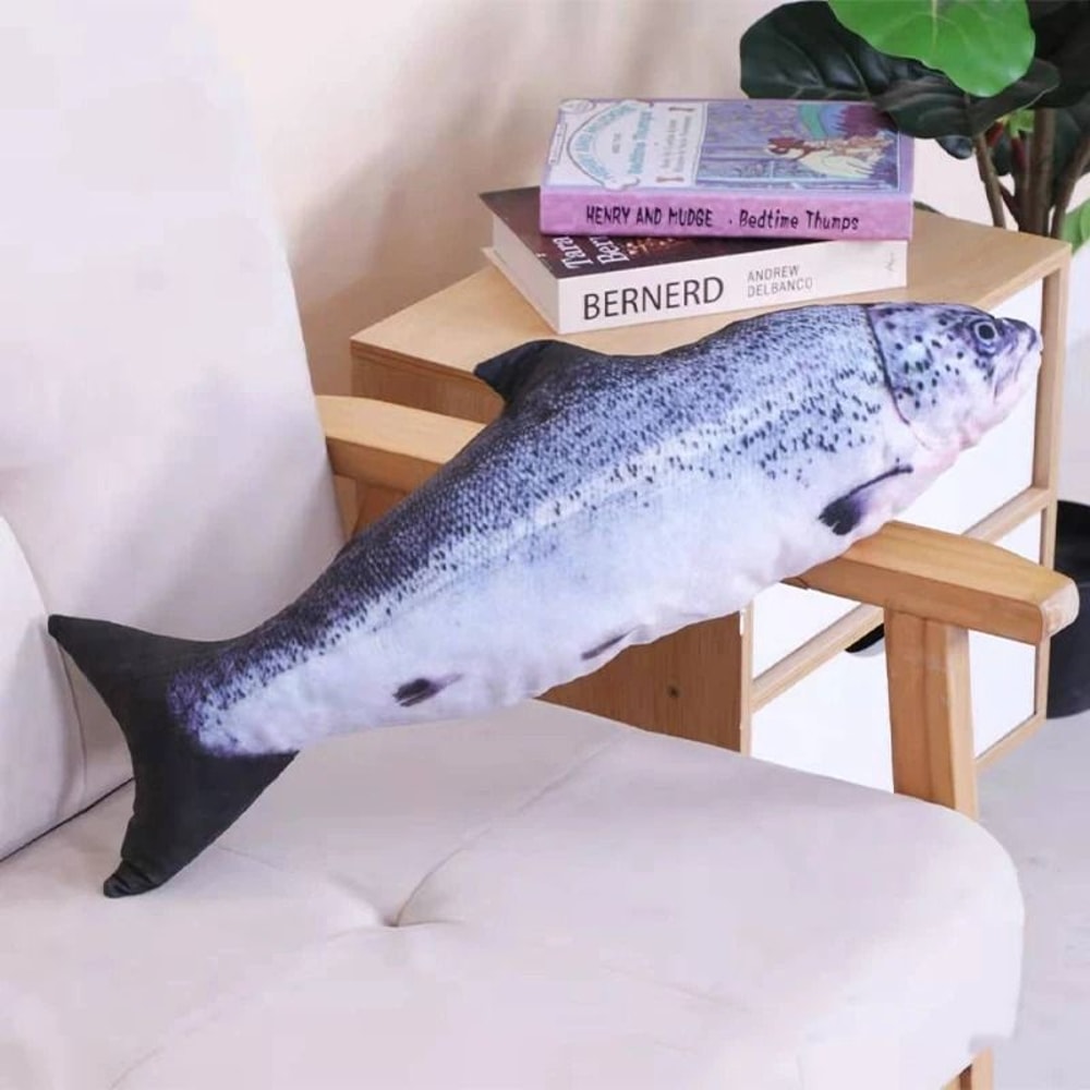 Plush Catnip Simulated Fish Throw Pillow Toy 16