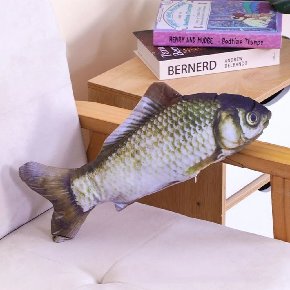 Plush Catnip Simulated Fish Throw Pillow Toy 7