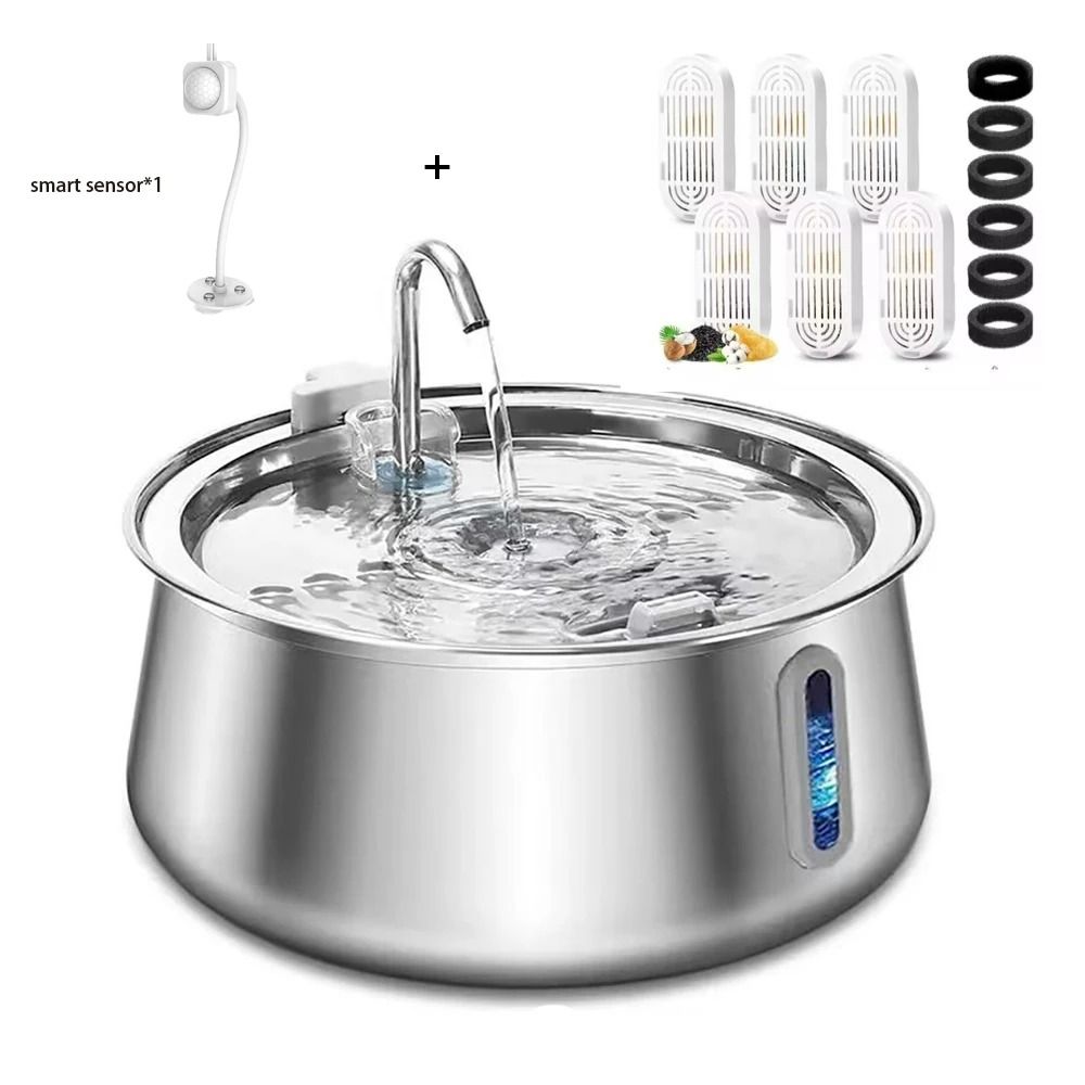 Stainless Steel Large Capacity Pet Water Fountain 9