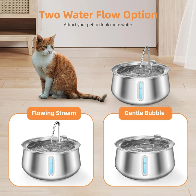 Stainless Steel Large Capacity Pet Water Fountain 3