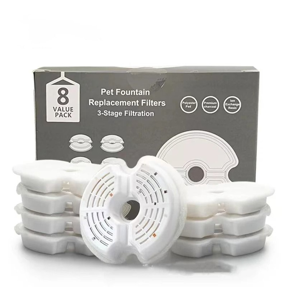 Active Carbon Replacement Filters For Stainless Steel Cat Water Fountain 7