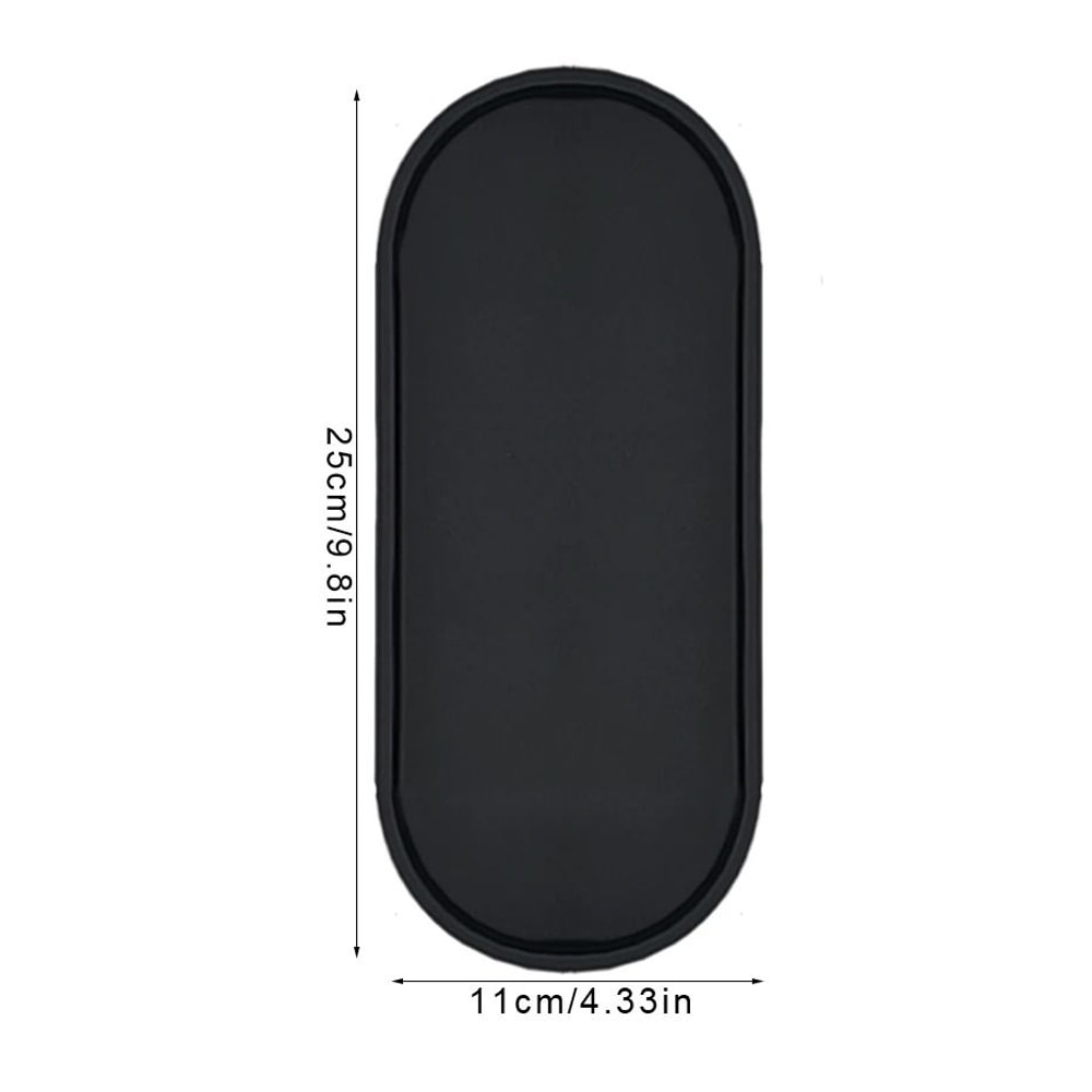 Large Oval Silicone Vanity And Countertop Storage Tray 1