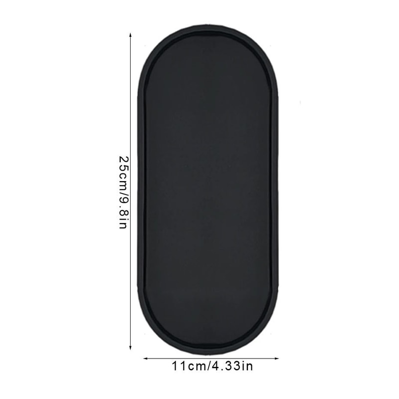 Large Oval Silicone Vanity And Countertop Storage Tray 1