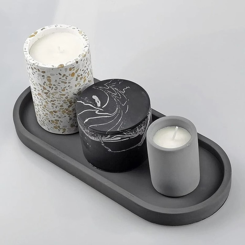 Large Oval Silicone Vanity And Countertop Storage Tray 3