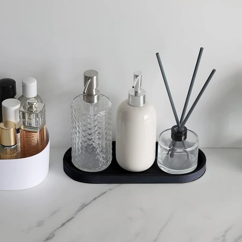 Large Oval Silicone Vanity And Countertop Storage Tray 4