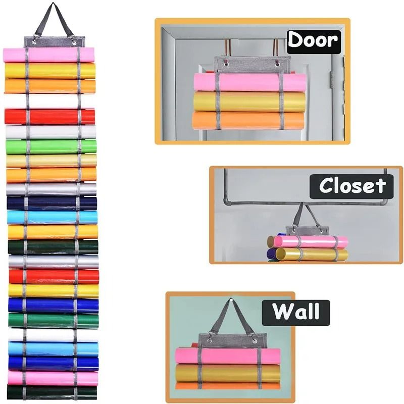 Hanging Vinyl Roll Organizer And Craft Storage Bag 4