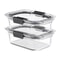Airtight LeakProof Modular Food Storage Containers Set Of 2 0