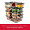 Airtight LeakProof Modular Food Storage Containers Set Of 2 3