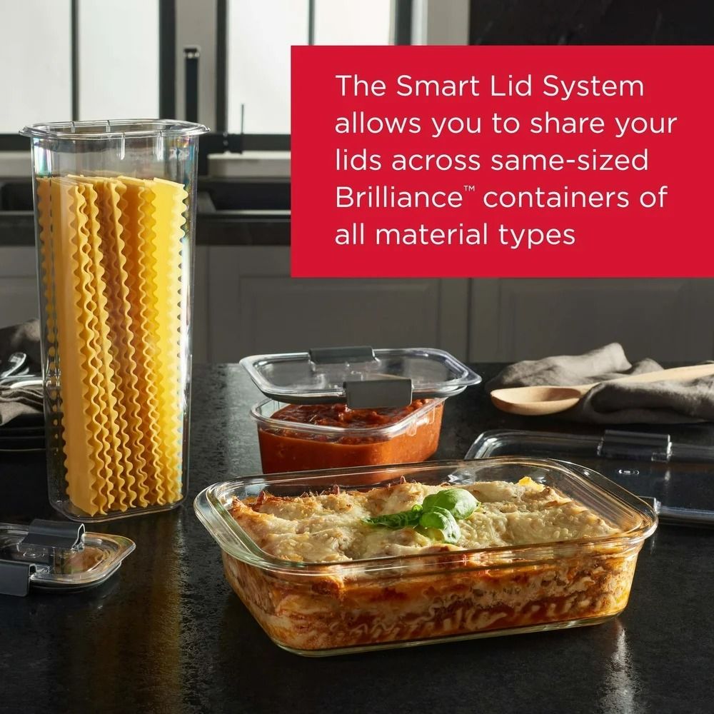Airtight LeakProof Modular Food Storage Containers Set Of 2 4