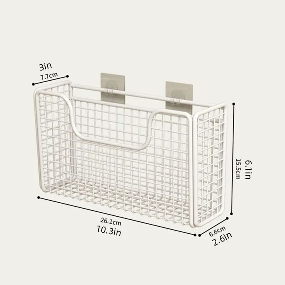 WallMounted PunchFree Cabinet Door Storage Rack 5