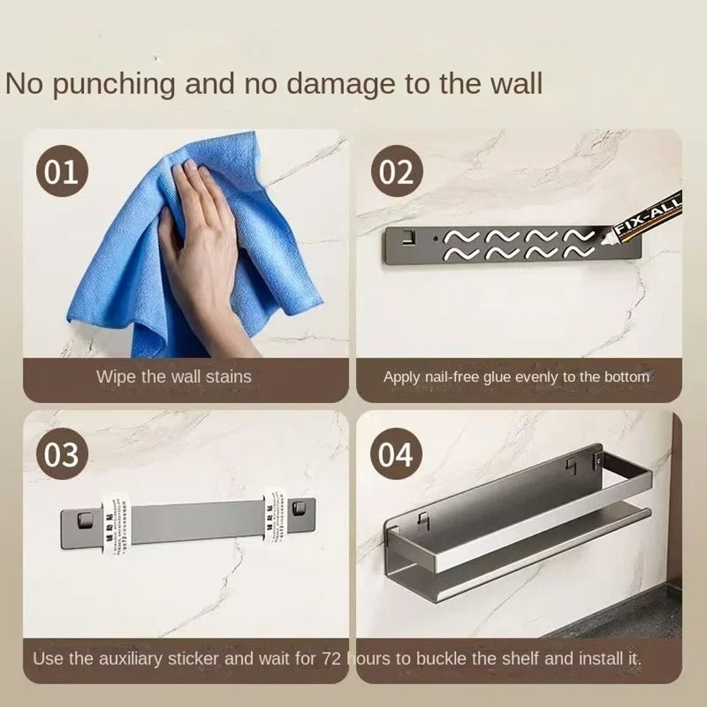 WallMounted Gun Gray Multifunctional Seasoning Rack 4