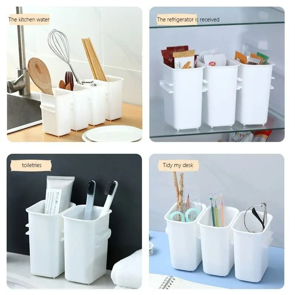 White Refrigerator Food Classification Storage Box Set 4