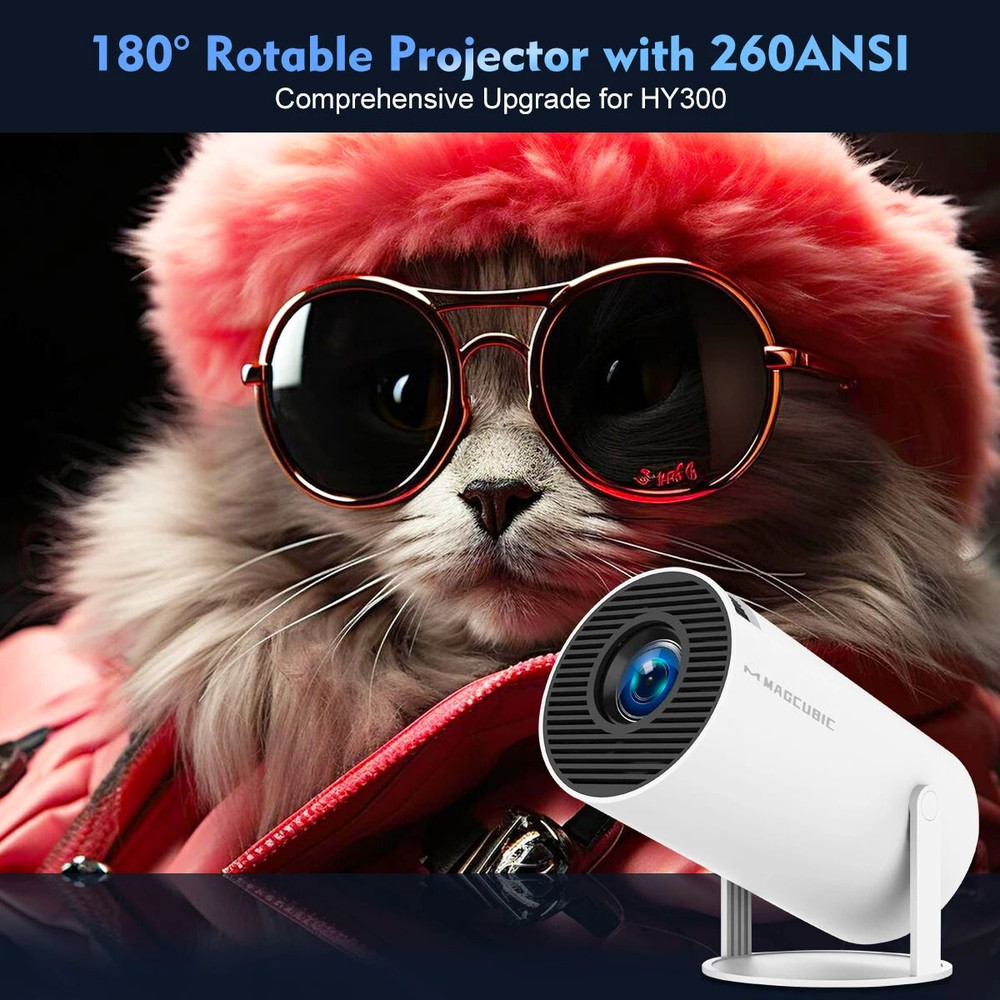 Magcubic HY300 Pro 4K Smart Projector  Portable Home Theater With Android 11 Dual WiFi 6 And Blueto 5