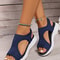 ComfortFit Womens Wedge Platform Sandals Summer Casual Sport Style With Plus Size Options 1