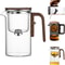 Magnetic Glass Teapot With Infuser OneClick Water Separation Tea Maker For Effortless Brewing 0