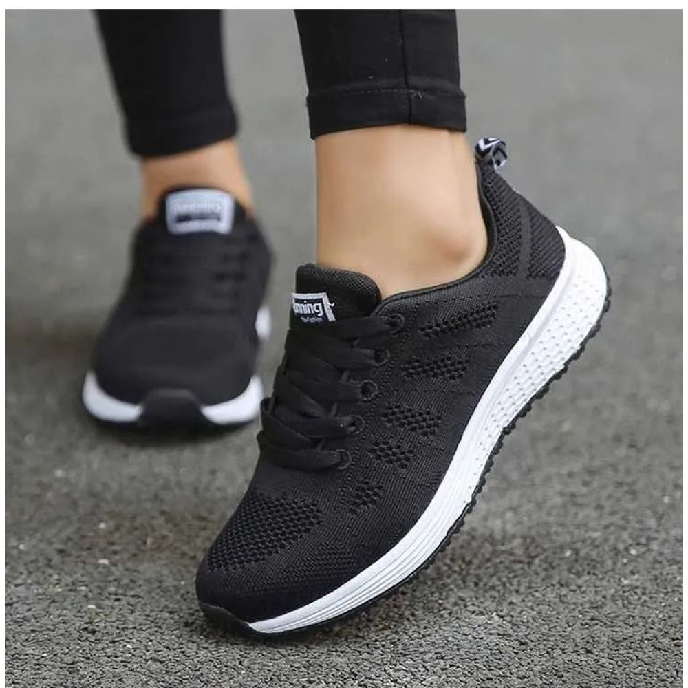 Womens Breathable Mesh Walking Sneakers  Lightweight Casual Flats For Gym Travel  Everyday Wear 1