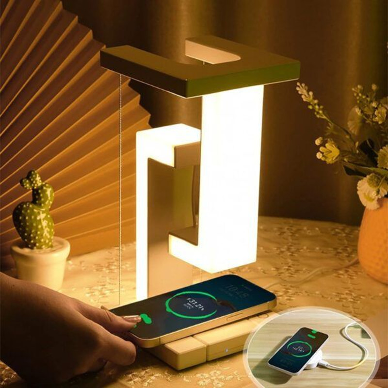 Levitating Desk Lamp With Wireless Charger  Modern Floating Light For Bedroom  Office 1