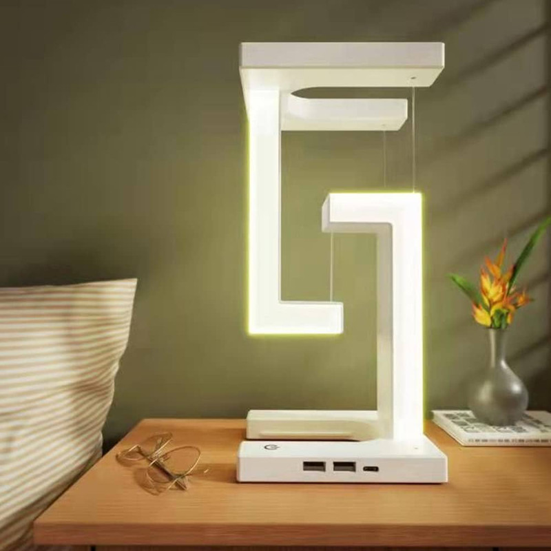 Levitating Desk Lamp With Wireless Charger  Modern Floating Light For Bedroom  Office 6