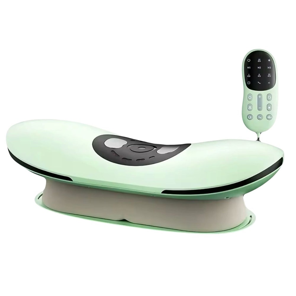 Electric Lumbar Traction Massager With Heat Adjustable Back Stretcher For Pain Relief 2